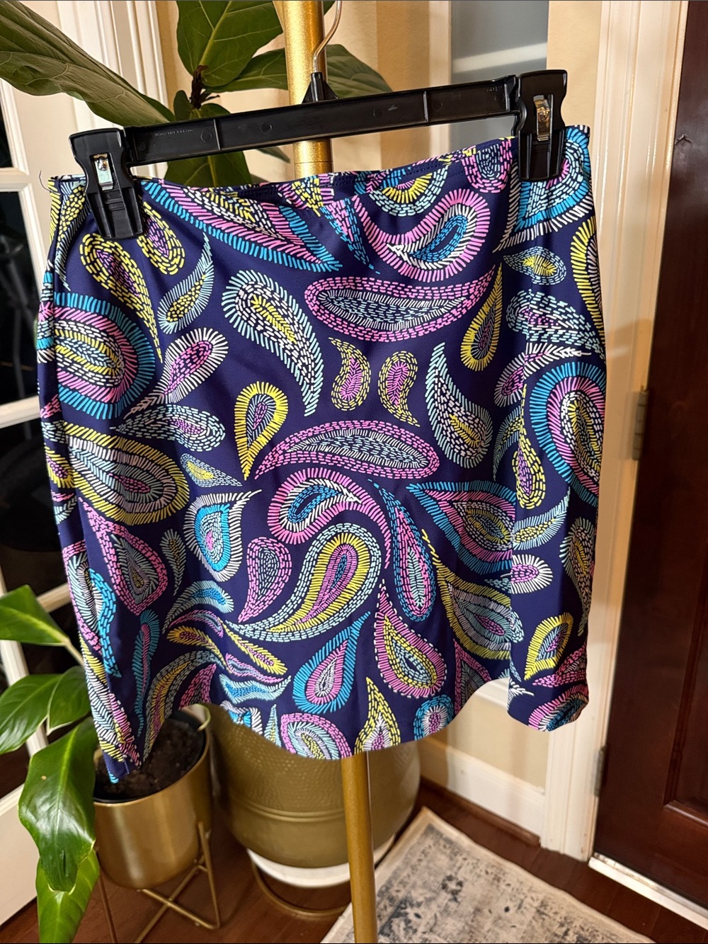 Britt Women’s Navy Paisley Print Skort- Multicolor Size XS